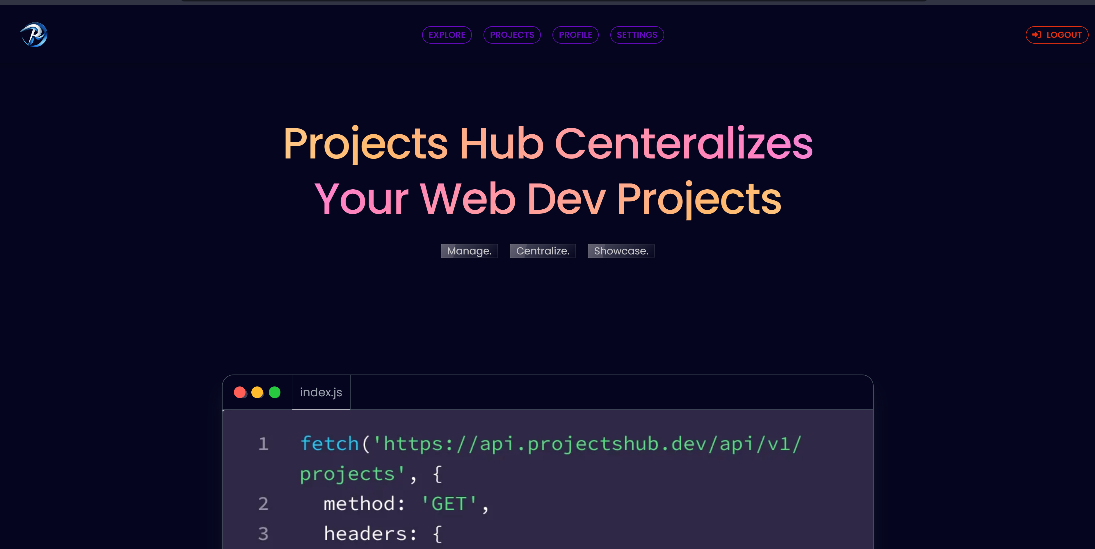 Projects Hub